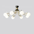 Lustre de Vidro com Design Floral