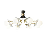 Lustre de Vidro com Design Floral