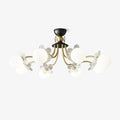 Lustre de Vidro com Design Floral