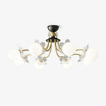 Lustre de Vidro com Design Floral