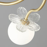 Lustre de Vidro com Design Floral