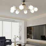 Lustre de Vidro com Design Floral
