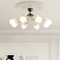 Lustre de Vidro com Design Floral