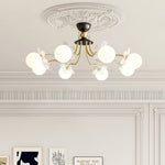 Lustre de Vidro com Design Floral
