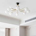 Lustre de Vidro com Design Floral