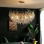 Lustre de cristal no estilo francês Luz quente