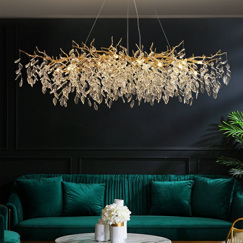 Lustre de cristal no estilo francês Luz quente