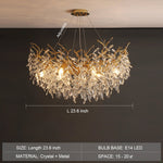 Lustre de cristal no estilo francês