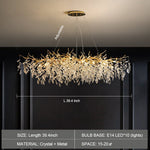 Lustre de cristal no estilo francês