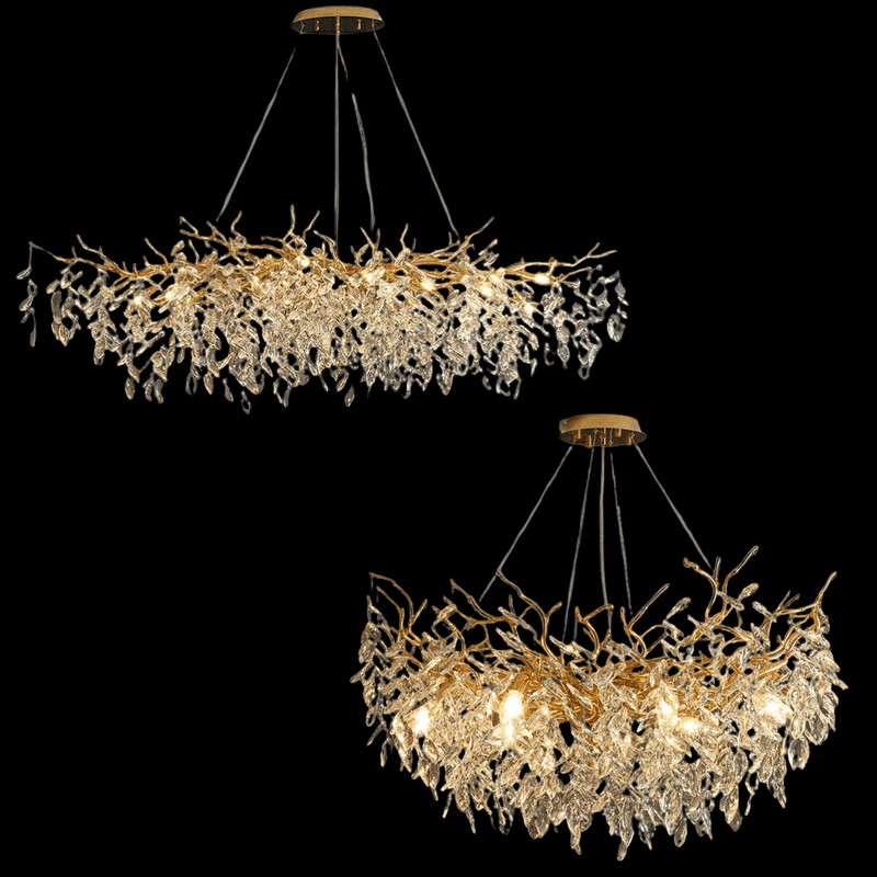 Lustre de cristal no estilo francês