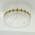Lustre de vidro decorativo em formato redondo