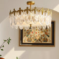 Lustre de vidro decorativo em formato redondo