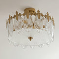 Lustre de vidro decorativo em formato redondo