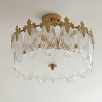 Lustre de vidro decorativo em formato redondo