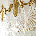Lustre de vidro decorativo em formato redondo