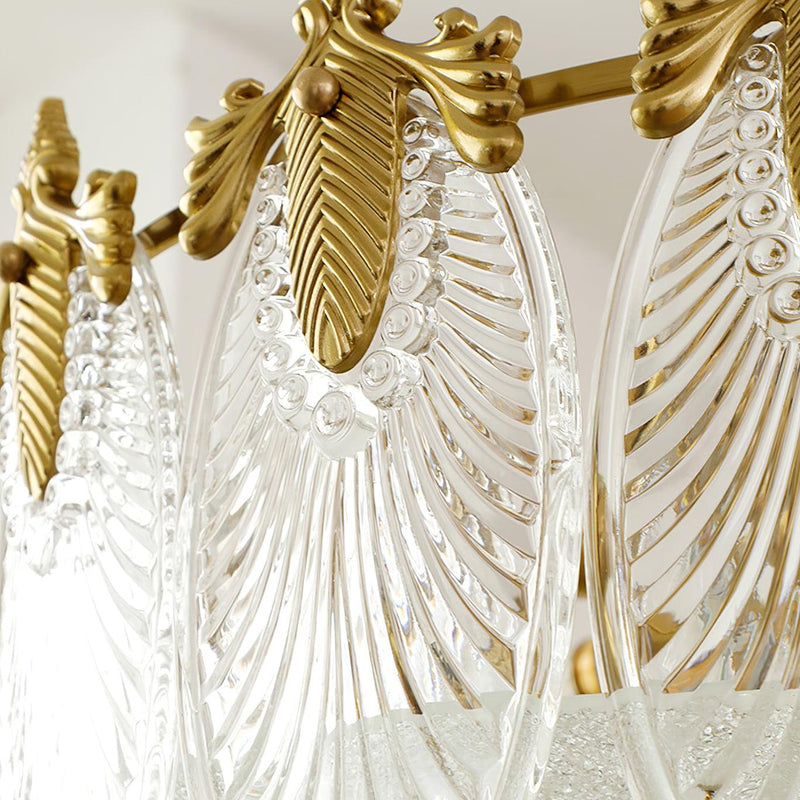 Lustre de vidro decorativo em formato redondo