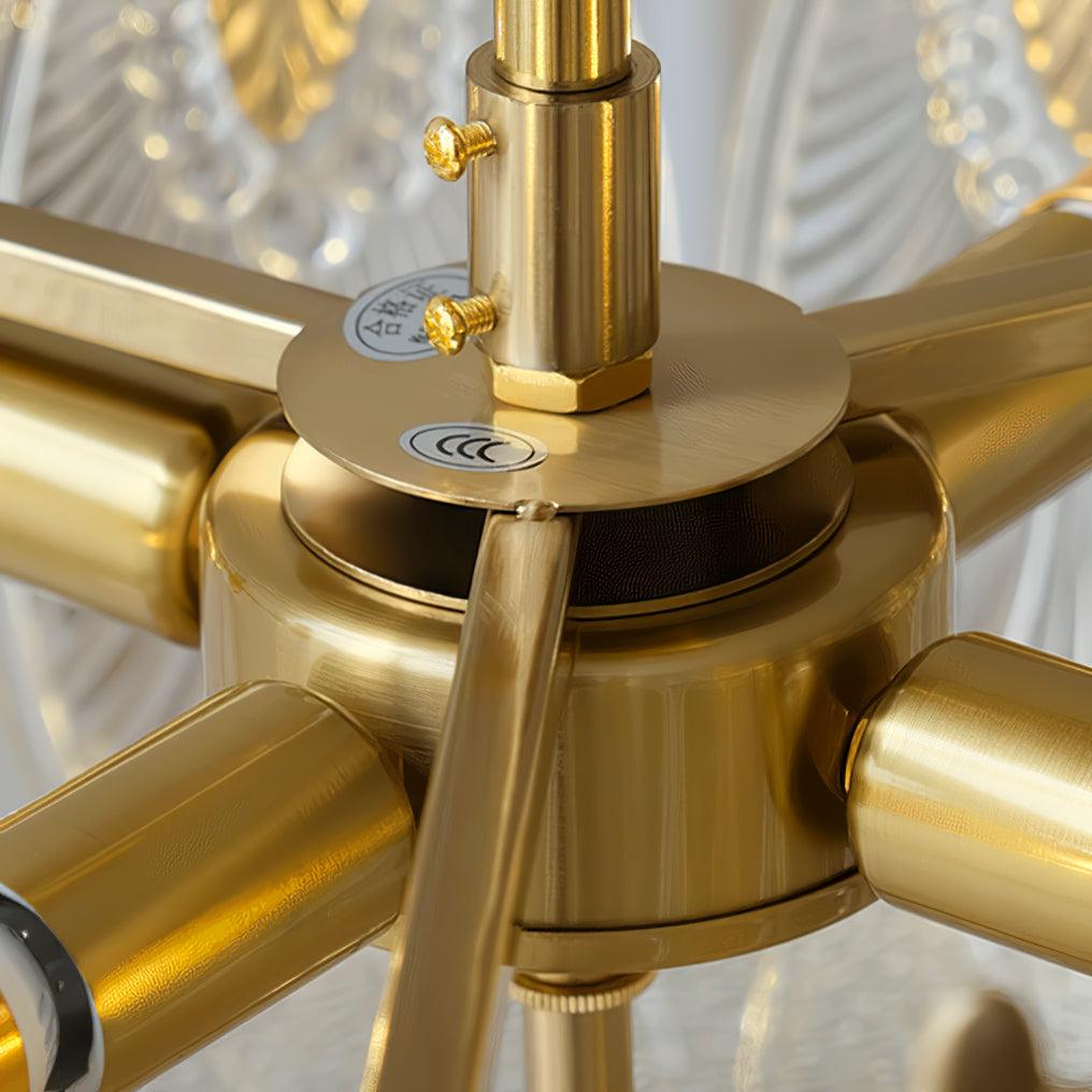 Lustre de vidro decorativo em formato redondo