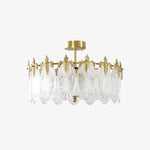 Lustre de vidro decorativo em formato redondo