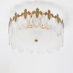 Lustre de vidro decorativo em formato redondo
