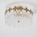 Lustre de vidro decorativo em formato redondo