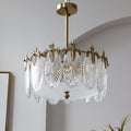 Lustre de vidro decorativo em formato redondo