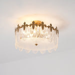 Lustre de vidro decorativo em formato redondo