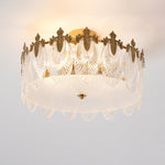 Lustre de vidro decorativo em formato redondo