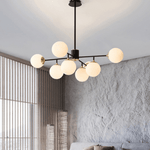 Lustre de vidro no estilo escandinavo Branco leitoso