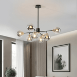 Lustre de vidro no estilo escandinavo Cinza fumê