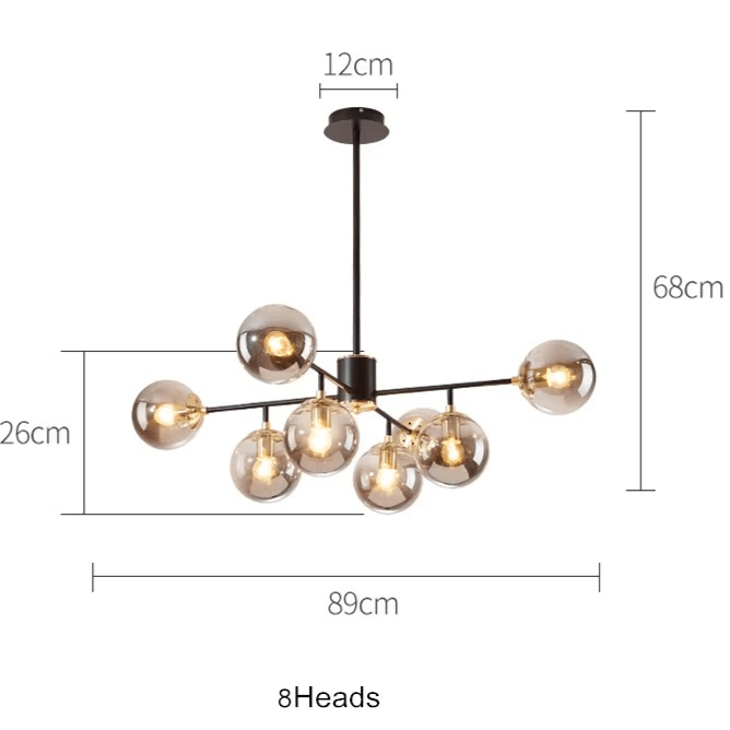 Lustre de vidro no estilo escandinavo