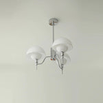 Lustre francês bolha para a sala de estar Cromo & branco