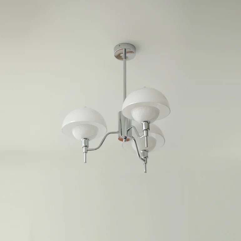 Lustre francês bolha para a sala de estar Cromo & branco