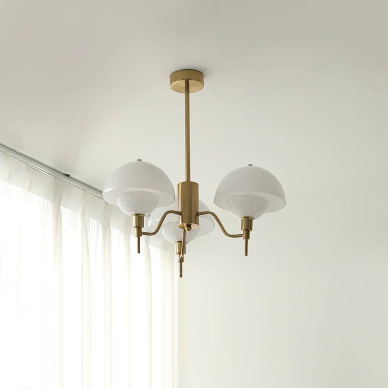 Lustre francês bolha para a sala de estar Ouro & Branco