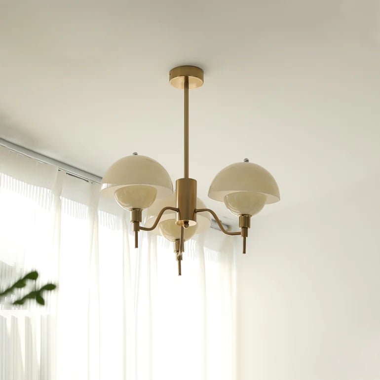 Lustre francês bolha para a sala de estar Ouro & Creme