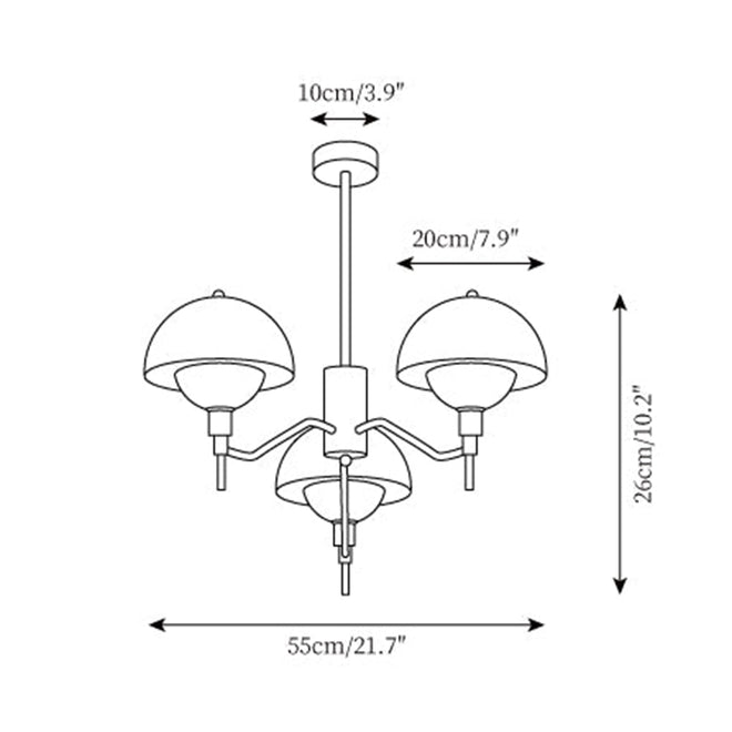 Lustre francês bolha para a sala de estar