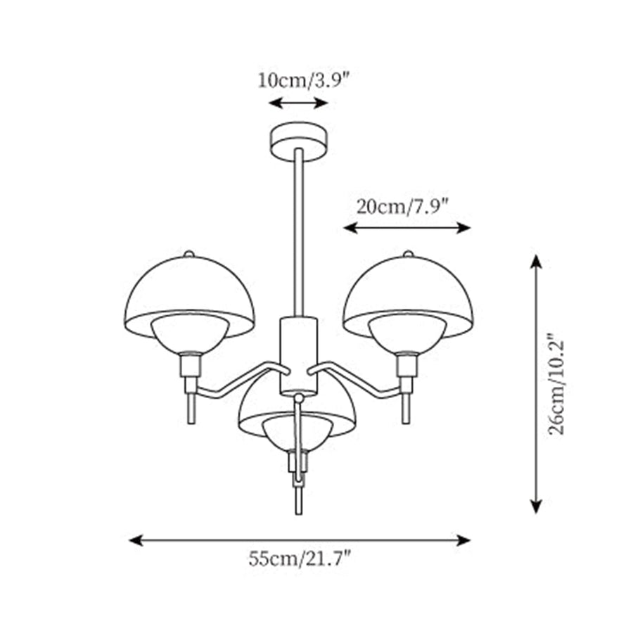 Lustre francês bolha para a sala de estar