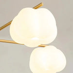 Lustre inovador de madeira com bolinhas de algodão para sala de estar
