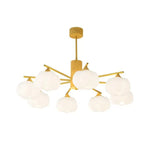 Lustre inovador de madeira com bolinhas de algodão para sala de estar