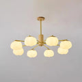 Lustre inovador de madeira com bolinhas de algodão para sala de estar