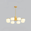 Lustre inovador de madeira com bolinhas de algodão para sala de estar