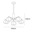 Lustre inovador de madeira com bolinhas de algodão para sala de estar