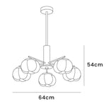 Lustre inovador de madeira com bolinhas de algodão para sala de estar