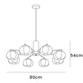 Lustre inovador de madeira com bolinhas de algodão para sala de estar