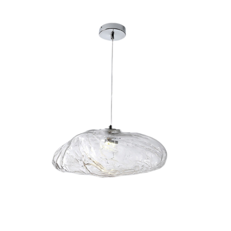 Lustre moderno em vidro soprado com design minimalista Transparente