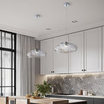 Lustre moderno em vidro soprado com design minimalista