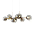 Lustre nórdico com esfera de vidro