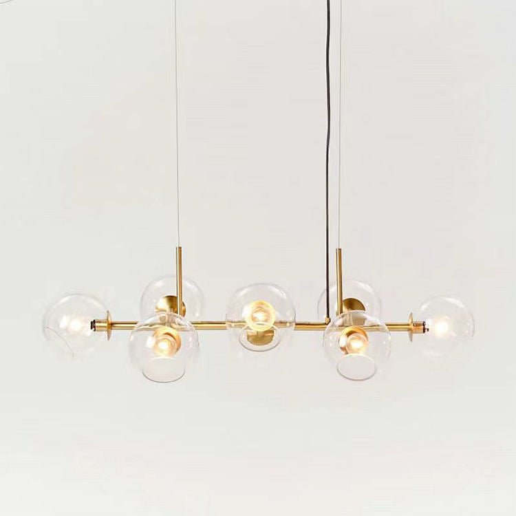 Lustre nórdico com esfera de vidro