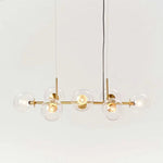 Lustre nórdico com esfera de vidro