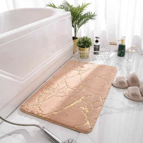Luxuoso Tapete de Banho • Super Macio e Absorvente Camelo