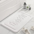 Luxuoso Tapete de Banho em Espuma de Memória Velour Branco